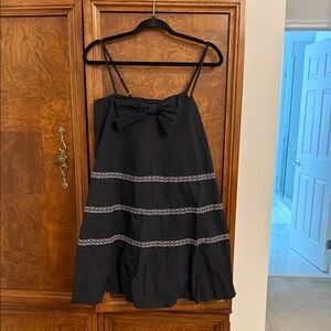 Pink Lily Black Skirt with Bow Detail